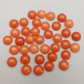 HZ Wholesale mm Round Shape Nature Stone Orange Color 10mm Cabochon Loose Gemstone Crafts