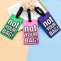Cross-border New Wholesale English Letters Pvc Soft Rubber Luggage Tag Fashion Silicone hang Tag Backpack Luggage hang Tag