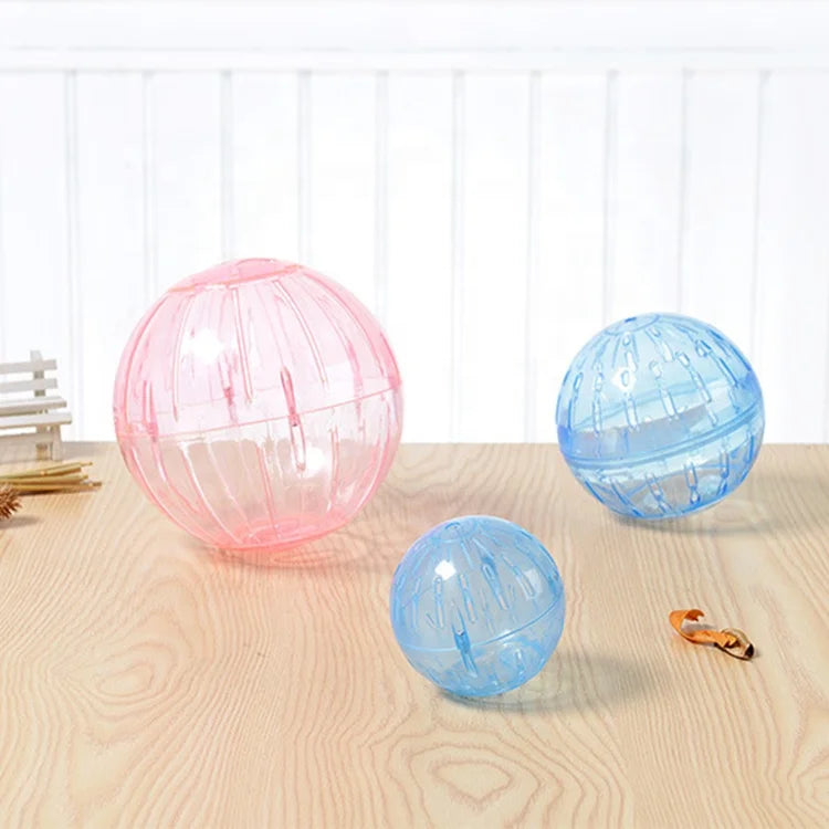 Eco-Friendly 10CM 12CM Sports Crystal Running Ball Golden Silk Bear Circular Pet Toys for Hamsters Made of Plastic