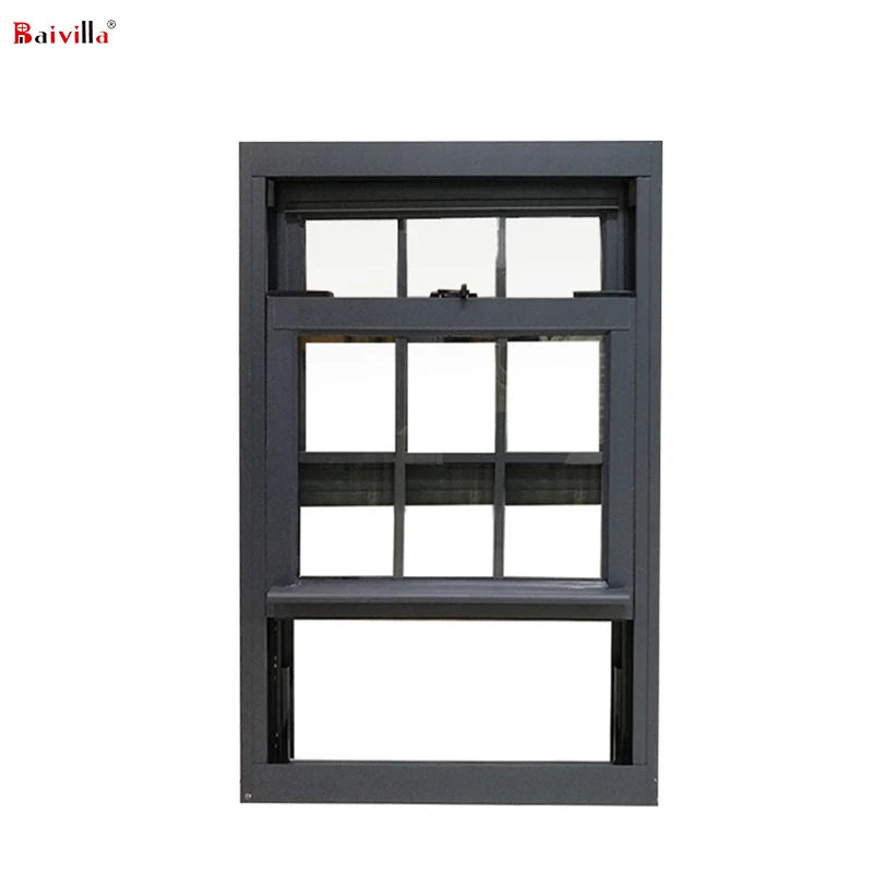 Hot Sale Thermal Break Aluminum Vertical Sliding Double Hung Windows Outdoor House Window Grill Design Popular America