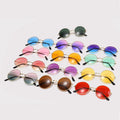 2024 Hot Sale Candy Color Sunglasses Men Trendy Metal Eyeglasses Women Fashion Vintage Round Polarized Sunglasses Wholesale