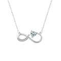 Glamorous Women Fashion Jewelry 925 Sterling Silver Heart Cut Cubic Zirconia Paved Chain Link Necklace for Lady Gift