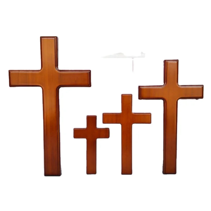 High Grade Custom Brown Decoration Wood Cross Small Crafts  Church Wall Hanging Crafts Wood Prayer Cross