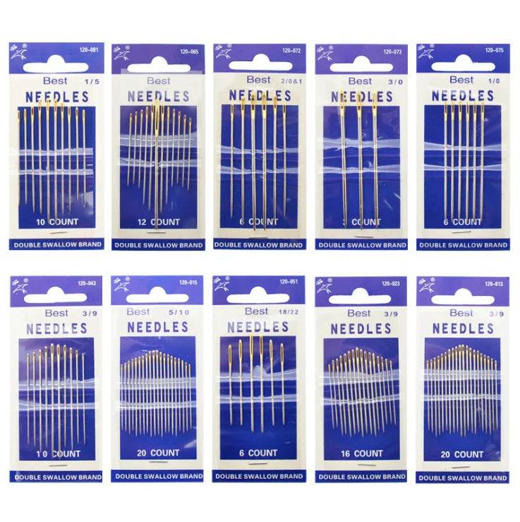 Double Swallow Brand Golden Tail Embroidery Hand Needle in Assorted Size