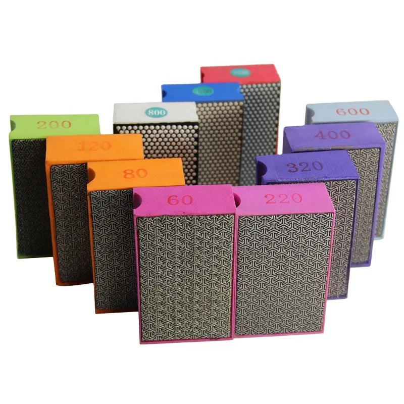 Diamond Electroplated Hand Polishing Pads for Glass Marble Edge Hand Grinding Piece Diamond Hand Pad Woodworking Tools