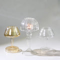 Customizable Logo European Style New Glass Table Candle Holder with Romantic Candlestick for Home Christmas Dinner Decorations