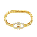 Simple Charm Versatile Geometric 18K Gold Plated Micro-Set Zircon Women's Fashion Bracelet