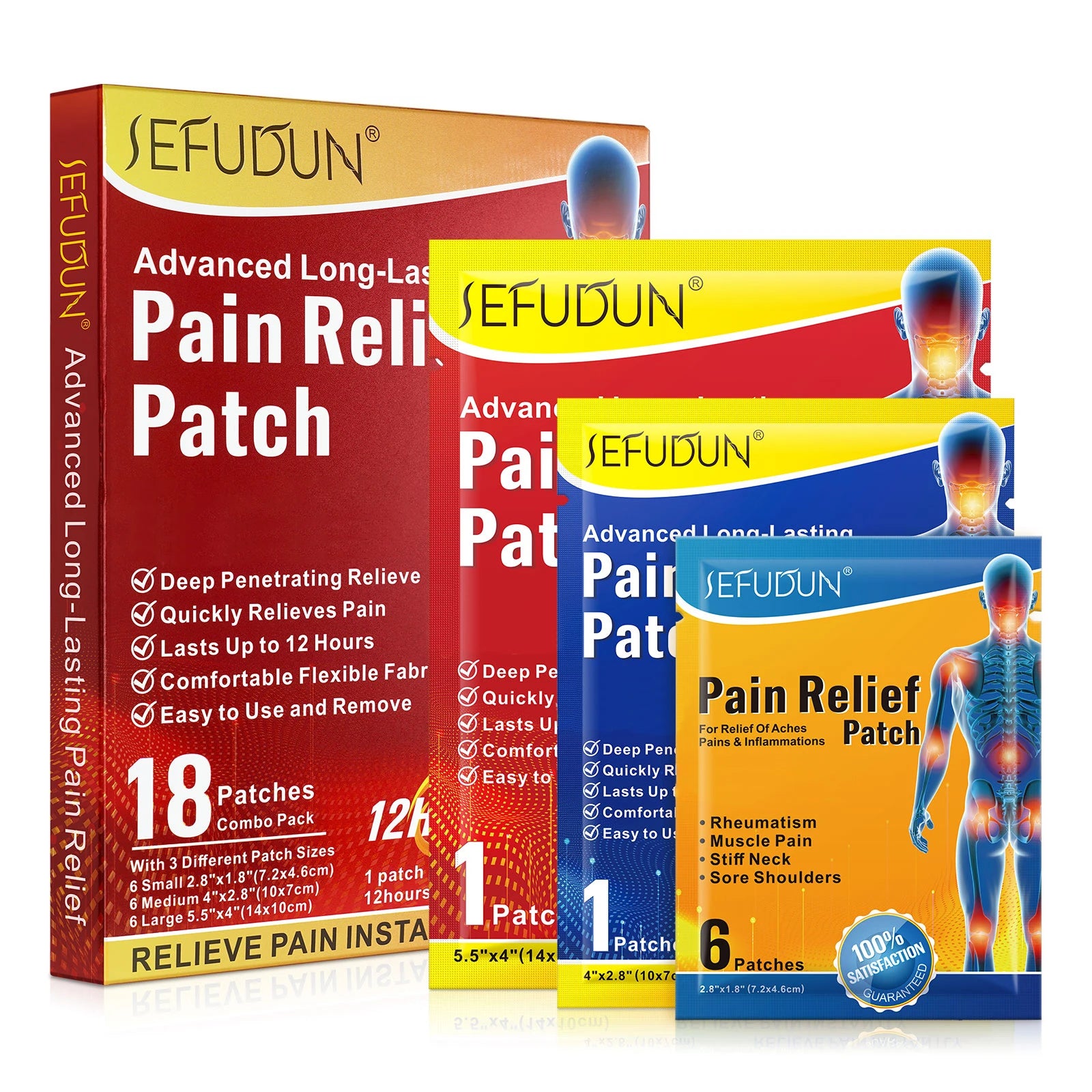SEFUDUN OEM Wholesale 18 Pack Breathable Herbal Arthritis Joint Shoulder Neck Back Knee Pain Patch