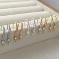 10cs Zircon Brass Earring Hooks Wire Connector DIY Jewelry Making Accessories Findings for Earrings Handmade Supplies