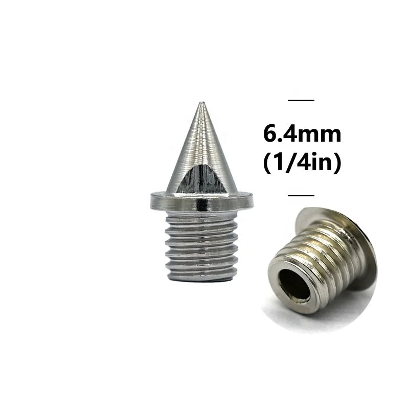 About 20% Weight Loss Track and Field Spikes 6.4mm Pyramid Track Spike Shoe Replacement Track Spikes for Sprint Cross Country