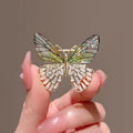 High Quality Concise Temperament Copper Resin Jewelry Zircon Acrylic Insect Brooch Transparent Butterfly Brooches