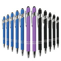 Wholesale Bulk Branded Promotional Gift Custom logo Metal Black Stylus Pen Rubber Coated Ballpoint Soft Touch Metal Pen