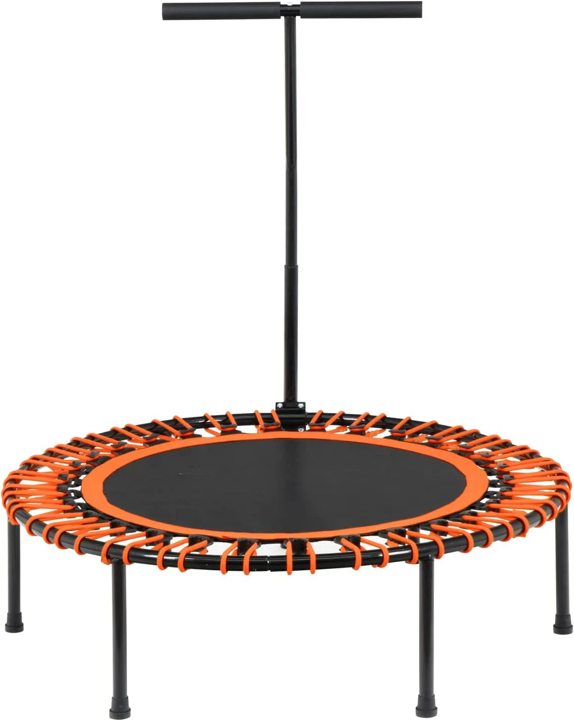Safe Adjustable Bar Portable Gymnastic Trampoline Indoor for Adults Foldable Mini Trampoline Fitness