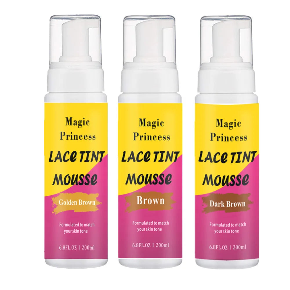 200ML Wholesales Private Label Wig Lace Melting Wigs and Closure Lace Tint Mousse Foam Spray