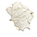 Bianco Carrara Marble Inlay Mirror Waterjet Mosaic Wall Tile in Flower Shape