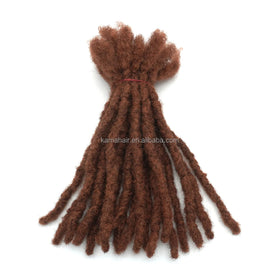 KAKA New Style Brazilian Hair Dreadlocks Extensions 100% Remy Human Hair Hair Weaving Handmade Crochet Interlock Loc Extension