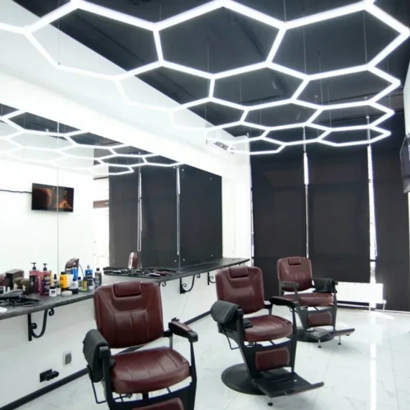 Wholesale Honeycomb Hexagonal Ceiling LED Light Gym Car Washing Garage Ceiling LED Light Customization Support