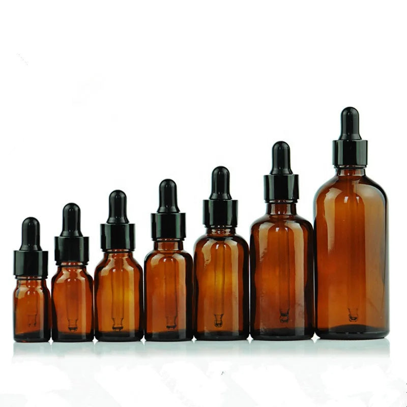 5ml 10ml 15ml 30ml 50ml 100ml Essential Oil  Amber Empty Glass Dropper Bottle