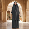 Loriya Fashion New Eid Collections Solid Color Islamic Clothing Modest Khimar Hijab Abaya 2PCS Set for Abaya Dubai Women Ramadan