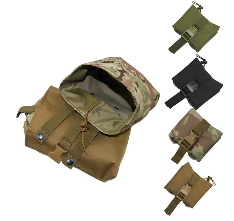 Tactical Molle Dump Pouch Drawstring Recovery Bag Outdoor Utility EDC Gear Bag for Camping Travel Hiking