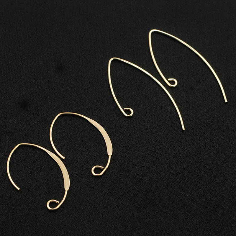 High Quality V Shape Real 14K Gold Filled Ear Wire for Jewelry Making Handmade DIY Earrings Accessories Hooks