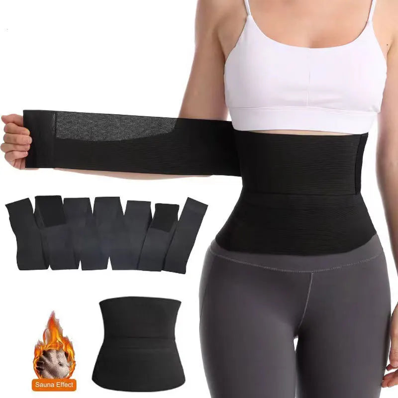 Custom Logo Private Label Corset Belt Trainer Belt Stomach Belly Wrap Workout Tummy Wrap Latex Waist Binding Band