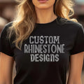 Elegant New Arrival Topz Factory Brand Letter Custom Made High Quality Wholesale Crystal t Shirt