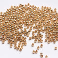Wholesale Metal Spacer BeadsBrass Round Beads Tiny Smooth Beads for NecklacesBracelets and Jewelry Making