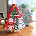 Christmas Eve Candy Tins Gift Box Decoration Packaging Christmas Tree-shaped Tin