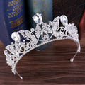 Bridal Jewelry  Leaf Shape Wedding Baroque Queen Golden Tiara Wedding Dress Accessories Crown
