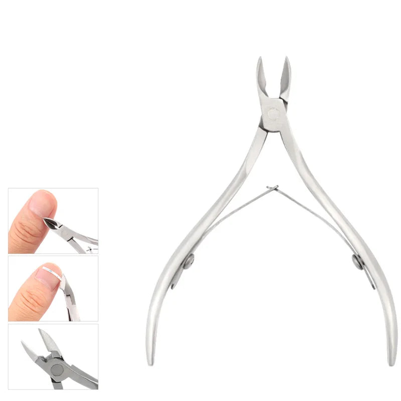 Full Jaw Cuticle Cutter Nail Dead Skin Remove Steel Nail Clippers Short Cuticle Nail Nipper Cuticle for Fingernails Toenails