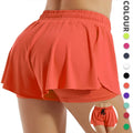 Womens High Waisted Running Shorts Quick Dry Athletic Workout Shorts With Mesh Liner Pockets