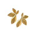QS New Arrival Many Styles 18K Real Gold Plated Stainless Steel Stud Earrings Trendy Flower Earrings for Women Jewelry