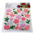 Beautiful Flowers Window Stickers Gel Design for Home Decor