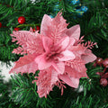 Wholesale Christmas Poinsettia Flower Wreath Garland Home Tree Decoration with Pine Needle Material for Holiday Season
