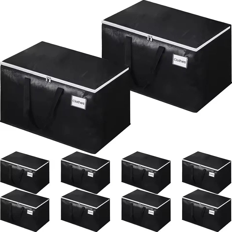 90L Moving Bags with Zippers&Handles Storage Totes Heavy Duty Storage Packing Bags Collapsible for Packing & Moving Storing