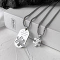 Stainless lOVE You Puzzle Pendant Necklace 2pcs/set for Lover Couples SCP081