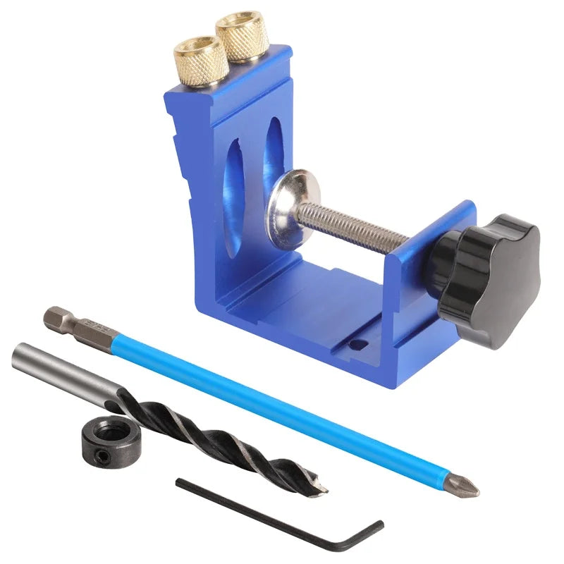 46pcs DIY Grade Aluminum Alloy Woodworking Tool Set Customized OEM Oblique Hole Router & Drill Locator