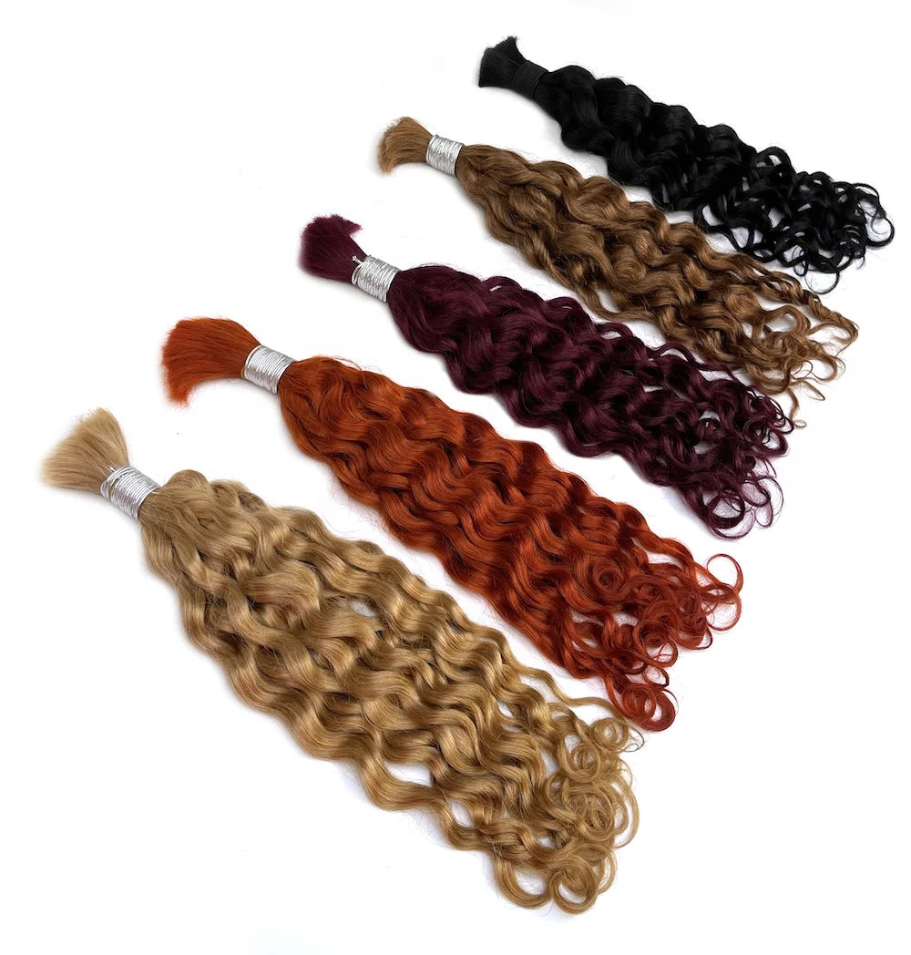 Vmae Raw Virgin Natural Color 27 99J 350 613 Extension Loose Deep Water Wave Curly for Salon No Weft Braiding Human Hair Bulk