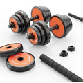 PINJIAN 2023 Wholesale Gym Fitness Cement Dumbbells Adjustable Dumbbells 40kg Pair of Weights Free Barbell Body Building Set