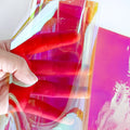 Reflective Dichroic Colorful Holographic Transparent PVC Soft Waterproof Plastic Film for Making Pencil Case/Shower Curtain