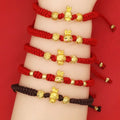 SC New Arrival Chinese Braid Rope Bracelet Fashion Birthday Zodiac Bracelet Gift Handmade Woven Gold Rabbit Bracelet for Girls