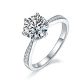 Good Quality Sterling Silver 925 Moissanite Ring Design Vvs 2 Ct for Lady