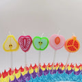 Factory New Design Fruit Shape Birthday Cake Decoration Candles Set for Kids Party