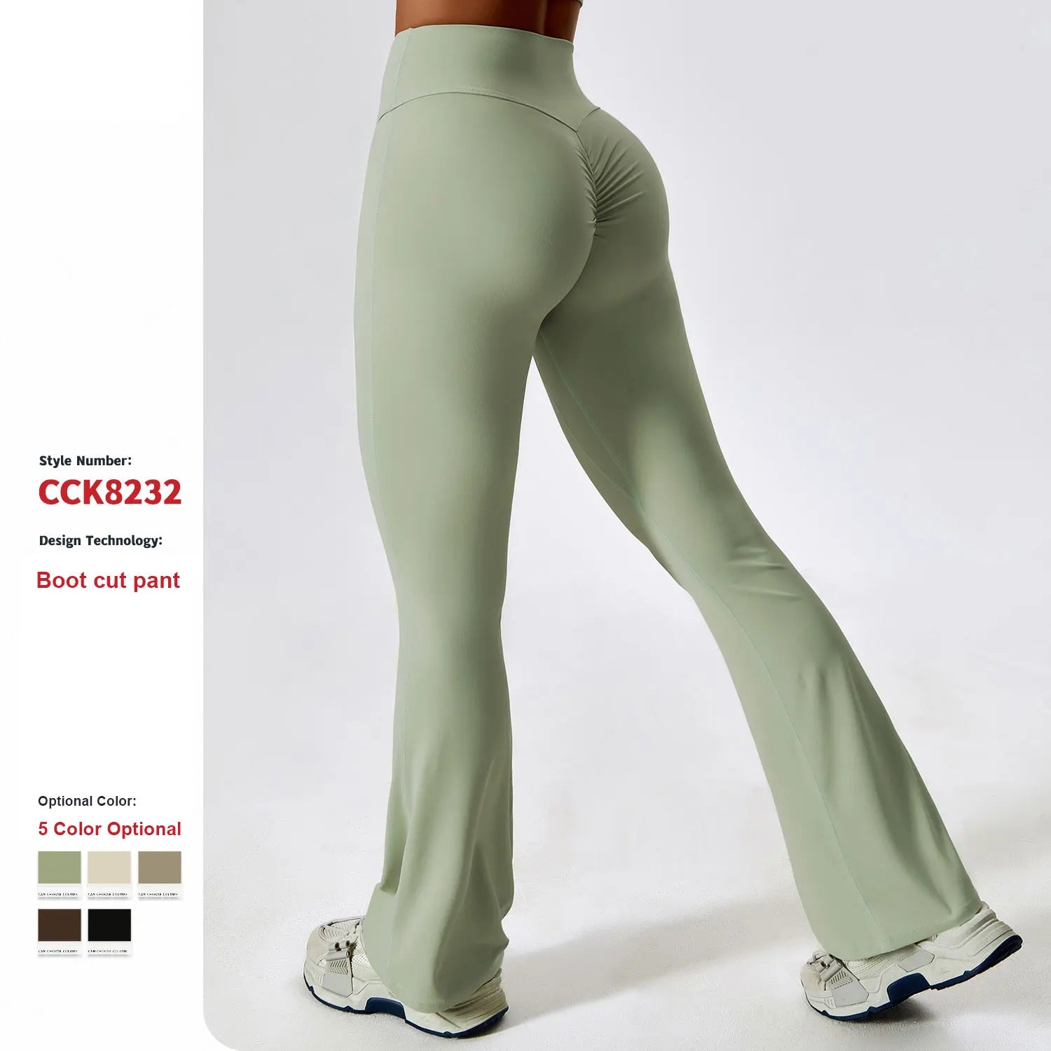 Wholesale Wide Legs Tight Butt Lift Flared Sport Pants High Waist Quick Drying Workout Yoga Pants Women Gym Fitness Leggings