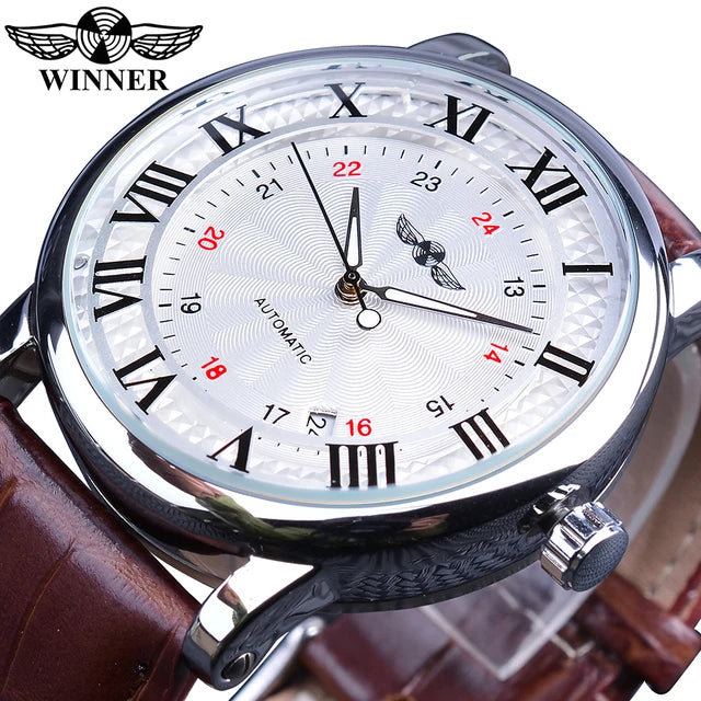 Winner Wristwatches Men Watch Simple Gift Sport Skeleton Mechanical Watches Men Wrist Dropshipping Reloj OEM Logo Watch