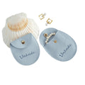 Luxurious Customized Bijoux Small Oval Envelope Microfiber Gift Bag Button Faux Suede Portable Jewelry Pouch for Rings Earrings