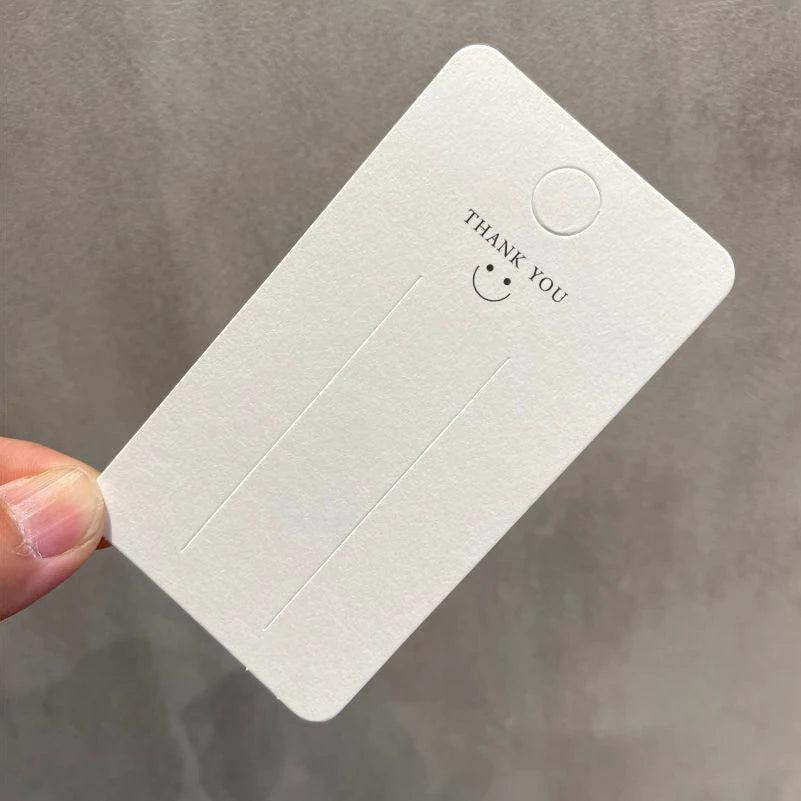 Custom Logo White Paper Cardboard Jewelry Display Card for Hairpin