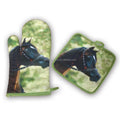 Wholesale Kitchen Textiles Gloves Digital Printing High Quality 100% Cotton Mitts and Pot Holders Oven Mitts Cooking