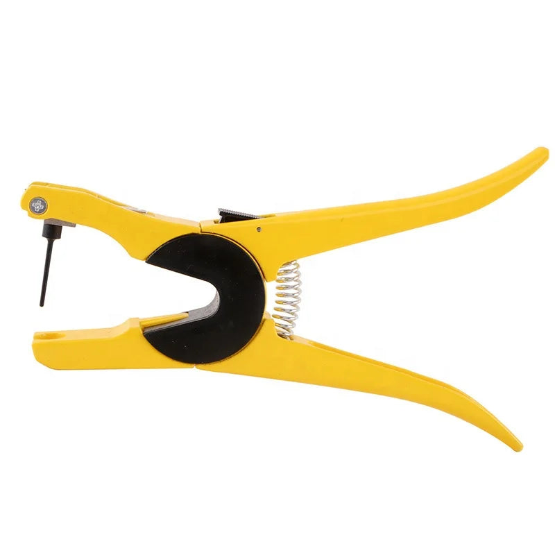 Yellow Animal Pliers for Ear Tags One Piece Blank Ear Tag Marking Pliers Animal Ear Tag Applicator